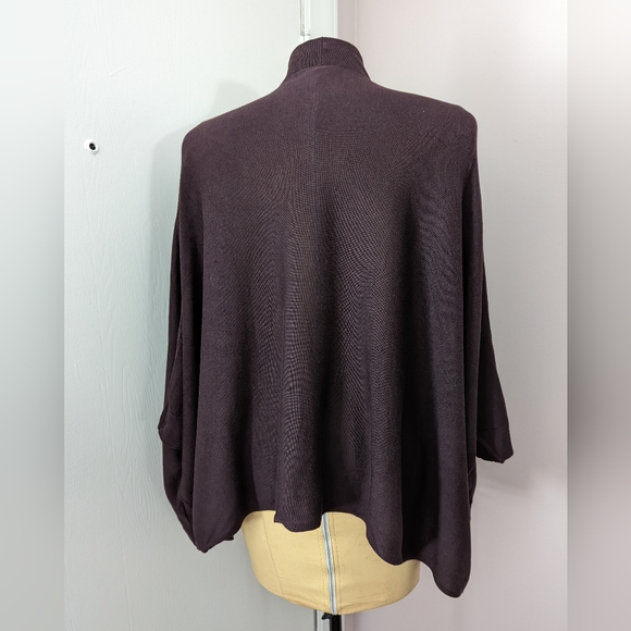 Eileen Fisher Brown Short Sleeve Cardigan size Small - Picture 4 of 9